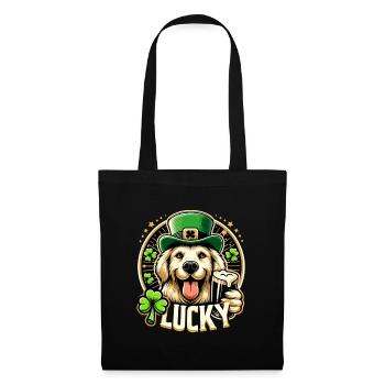 Golden Retriever St Patrick Design - Sac en tissu - noir - Devant
