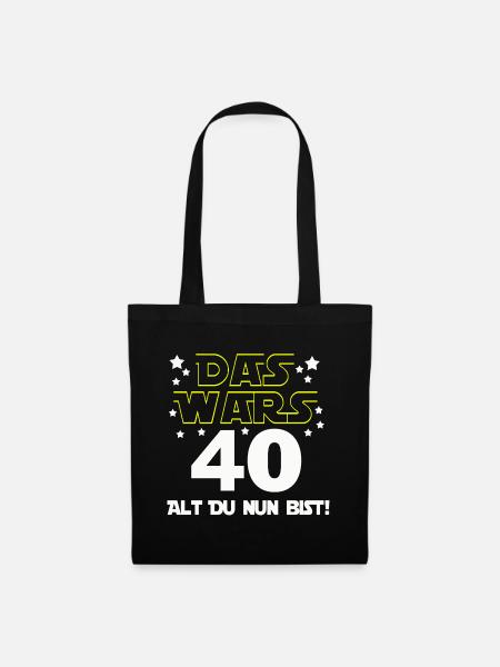 40. Geburtstag , Geburtstagsgeschenk Das wars (25) - Stoffbeutel - Schwarz