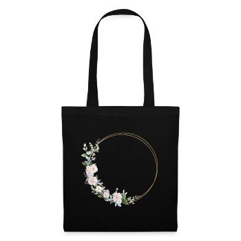 Spring Wreath - Personalizable - Tote Bag - black - Front