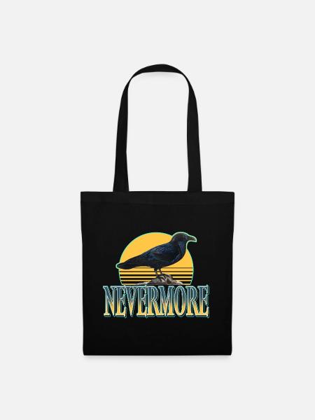 Nevermore – Corbeaux et esthétique gothique - Sac en tissu - noir