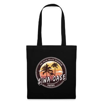 Siwa Égypte Vintage Palmiers Design - Sac en tissu - noir - Devant