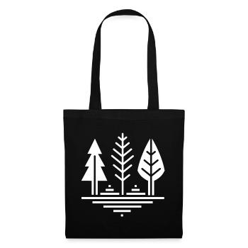 Forêt abstraite – La nature en harmonie - Sac en tissu - noir - Devant