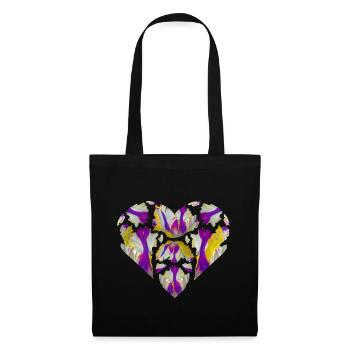 Explosion of colour in the heart - Tote Bag - black - Front