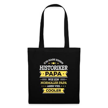 HISTORIKER PAPA: COOL, VATERTAG, WEIHNACHTEN - Stoffbeutel - Schwarz - Vorne