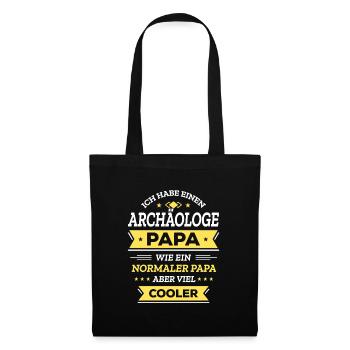 ARCHÄOLOGE PAPA: COOL, VATERTAG, WEIHNACHTEN - Stoffbeutel - Schwarz - Vorne