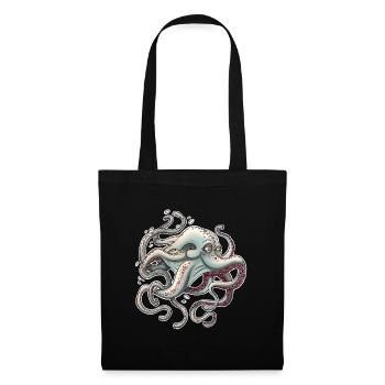 Whimsical Octopus with Dreamy Expression - Tote Bag - black - Front
