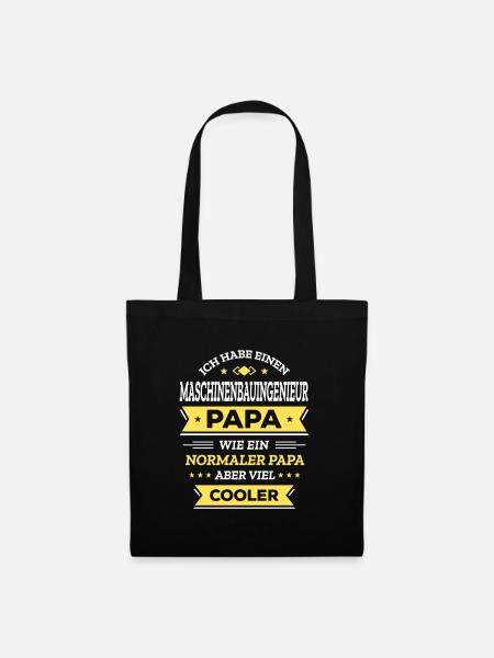 MASCHINENBAUINGENIEUR PAPA: GEBURTSTAG, VATERTAG - Stoffbeutel - Schwarz