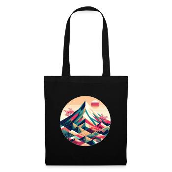 Geometric Mount Fuji - Tote Bag - black - Front