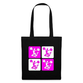 Conception de pom-pom girl - Sac en tissu - noir - Devant