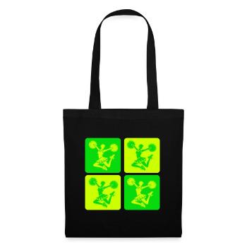 Conception de pom-pom girl - Sac en tissu - noir - Devant