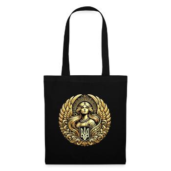 Armoiries de l’Ukraine Femme Cadeau d’or ukrainien - Sac en tissu - noir - Devant