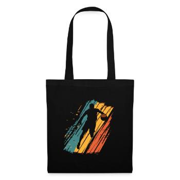 Basket-ball Basketteur Vintage - Sac en tissu - noir - Devant