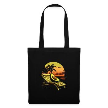 Avocado Sommer Strand Vintage - Stoffbeutel - Schwarz - Vorne