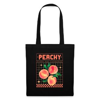 Peachy Euphoria – Retro Fruit Aesthetics - Tote Bag - black - Front