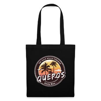 Quepos – Costa Rica Palm Trees Beach Design - Tote Bag - black - Front
