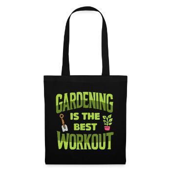 Garten FItness Workout - bestes Gym Arbeit - Stoffbeutel - Schwarz - Vorne
