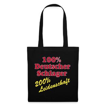 Schlager Party , Schlager Musik , Schlager 100% - Stoffbeutel - Schwarz - Vorne