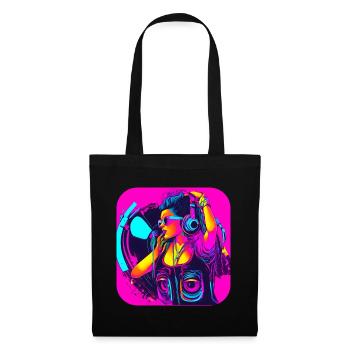 Mixtape de fête de devise des années 80 - Sac en tissu - noir - Devant
