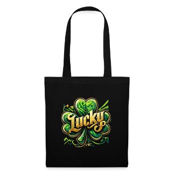 Trèfle de la Saint-Patrick Happy Gift - Sac en tissu - noir - Devant