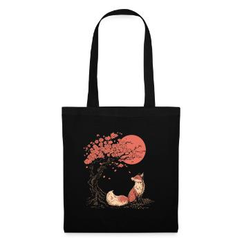 Fox Sakura Tree Church Blossom Japan - Tote Bag - black - Front