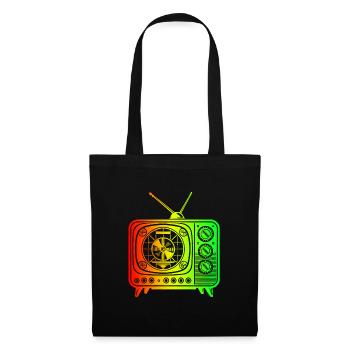 Retro TV – Oldschool Vibes - Stoffbeutel - Schwarz - Vorne