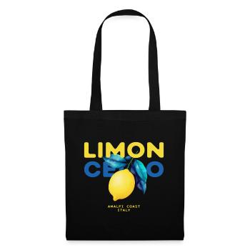 Limoncello Zitronen Amalfi Italien Sommer - Stoffbeutel - Schwarz - Vorne