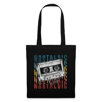 Cassette Radio 80s Vintage Childhood - Tote Bag - black - Front
