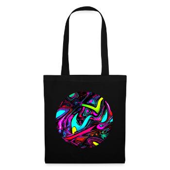 Neon Abstract Style Trend Glow Party - Tote Bag - black - Front