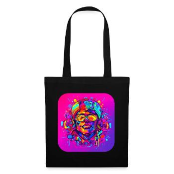 Neon Splash Kreativ Leuchtend UV Style - Stoffbeutel - Schwarz - Vorne