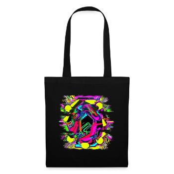 Neon Bunt Innovativ Party Stil - Stoffbeutel - Schwarz - Vorne