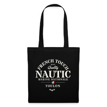 Authentisches maritimes Design von Toulon - Stoffbeutel - Schwarz - Vorne