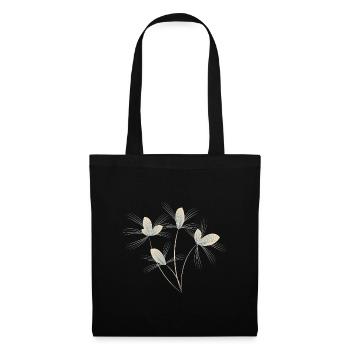 Bouquet de fleurs - Sac en tissu - noir - Devant