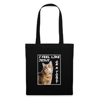 Jésus Chat - Sac en tissu - noir - Devant