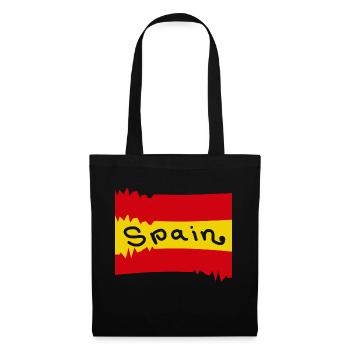 Spanien - Stoffbeutel - Schwarz - Vorne