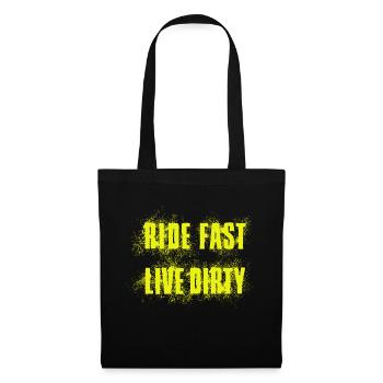 RIDE FAST LIVE DIRTY – MOUNTAIN BIKE - MOTOCROSS - Tote Bag - black - Front