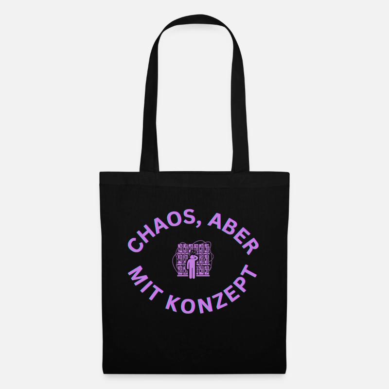 Chaos spruch Tshirt pullover - Tote Bag - black