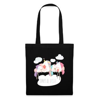 Unicorn don't be basic statement - Tote Bag - black - Front