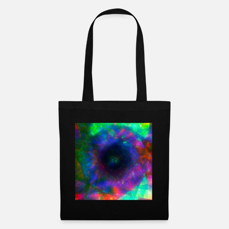 Y2k Psychedelic Design - Tote Bag - black