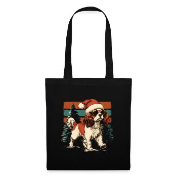Cool Cavalier King Charles Épagneul Noël - Sac en tissu - noir - Devant