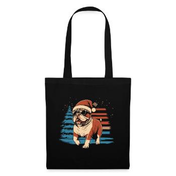 Cool bouledogue anglais Noël - Sac en tissu - noir - Devant