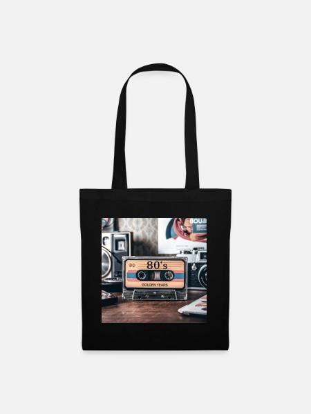 Années 80 - Sac en tissu - noir