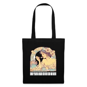 Ohne Pelmeni nix schöne Frau Art Nouveau Geschenk - Stoffbeutel - Schwarz - Vorne