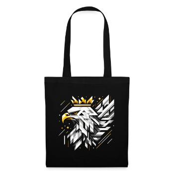 Polen weißer Adler Flagge Fahne Geometrie Geschenk - Stoffbeutel - Schwarz - Vorne