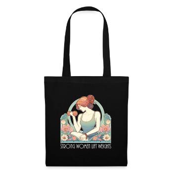 Fitness Femmes fortes Levage Poids Gym Cadeau - Sac en tissu - noir - Devant