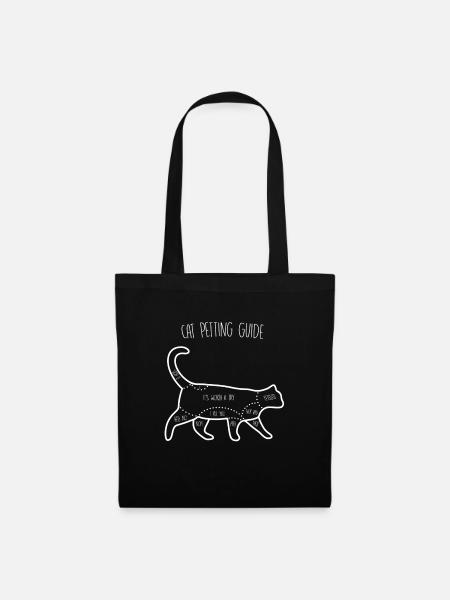 Cat Petting Guide - Stoffbeutel - Schwarz