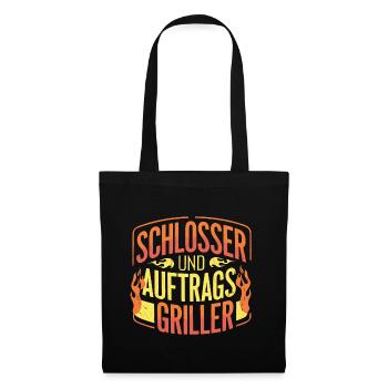 Schlosser und Auftragsgriller - Stoffbeutel - Schwarz - Vorne