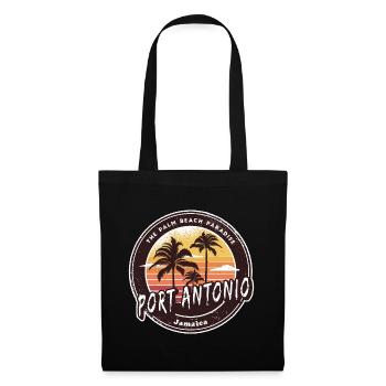 Port Antonio, Jamaïque – Île paradisiaque des Caraïbes - Sac en tissu - noir - Devant