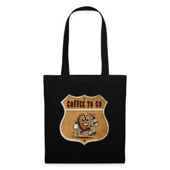 Coffee to Go – Vintage Style - Tote Bag - black - Front