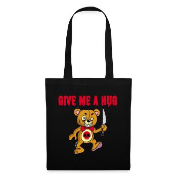 Psychopathic teddy bear - Tote Bag - black - Front