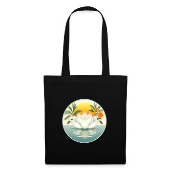 White Lotus Flower - Tote Bag - black - Front